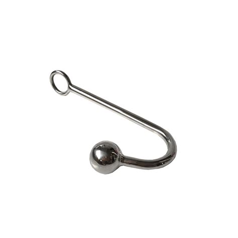 Top Quality Stainless Steel Anal Hook With Ball Hole Metal Anal Plug Butt Anal Sex Toys Adult