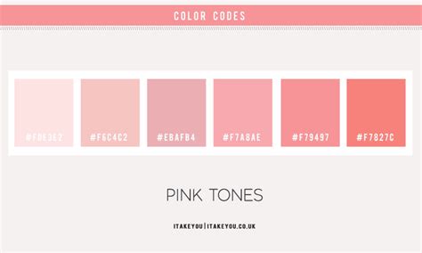 Rose Pink Color Chart