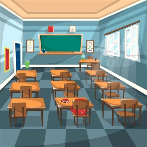 These backgrounds can easily be downloaded for free and used for your next online meeting or group chat. Clean High School Classroom With Chalk Green Board, Brown ...