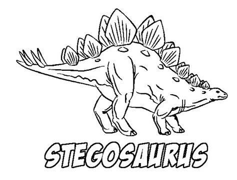 Colorful Stegosaurus Coloring Page
