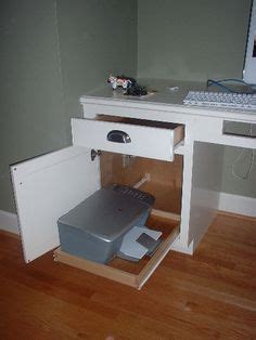 Some models just insert with no hardware requirement. How To Turn a Drawer into a Hide-Away Printer ~ great idea ...