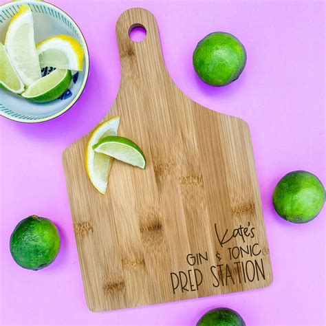 Personalised Chopping Board Drink Prep Station By Hem Studios