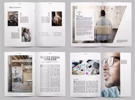 Minimalist Magazine Layout Indesign Magazine Templates Magazine