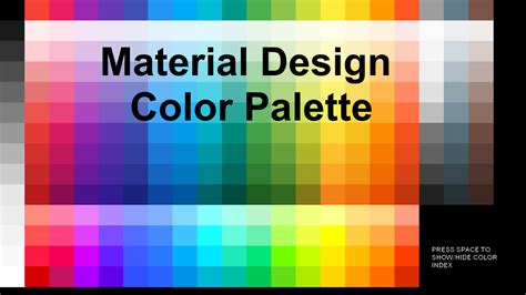 Material Design Color Palette By Smallbigsquare