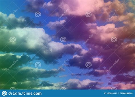 Marvellous Unreal Bright Fantasy Soft Clouds In The Sky For Using In
