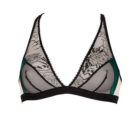 Green Silk Triangle Bra Judith Lingerie