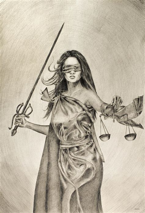 Lady Justice Aka Themis Ii Drawing By Alexander Ivanov