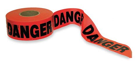 Grainger Approved Barricade Tape Red 3 In X 1000 Ft Danger 1n960
