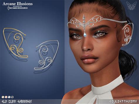 Sims 4 — Arcane Illusions Elf Ears Cuff By Feyona — Cuff Earrings In
