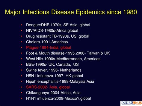 Ppt Emerging Infectious Diseases A Threat To Global Public Health