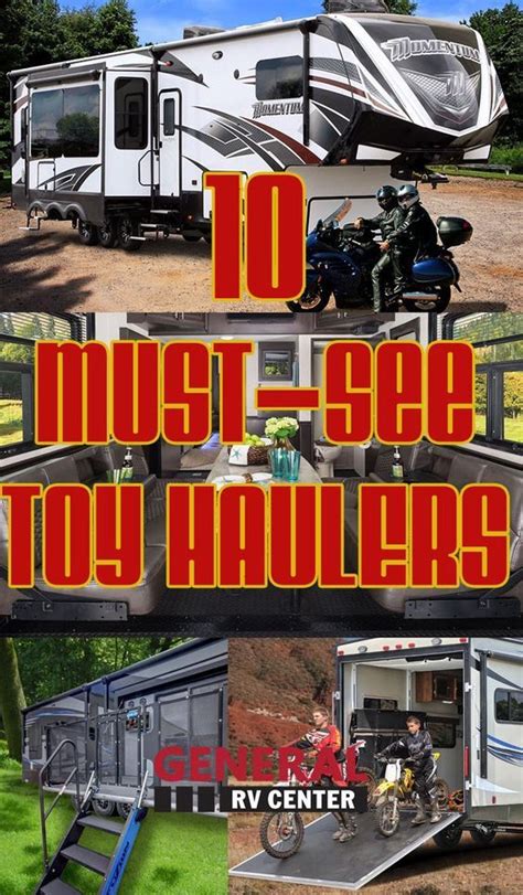 The momentum fifth wheel toy hauler is the point where absolute luxury meets mobile garage! 10 Must-See Toy Hauler RVs For 2017 | Toy hauler trailers ...