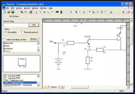 Tinycad Software Bundle Electrical Circuit Diagram Design Cad Software