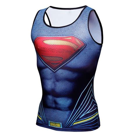 Superman Singlets Avengers Civil War Bodybuilding Fitness Men S Gym