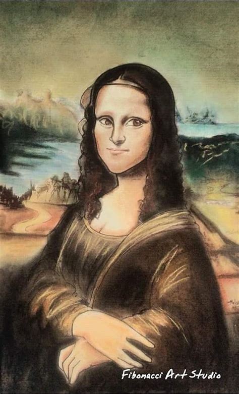 Mona Lisa S Cartoon Drawing By Melissa Fibonacci Pixels