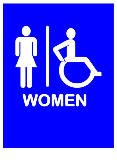 Restroom Sign Template Women Printable Pdf Download
