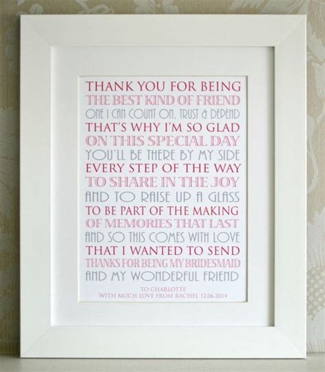 Thank You For Being My Bridesmaid By Angeltcompany On Etsy £1000