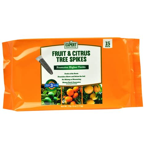 Expert Gardener Fruit And Citrus Tree Fertilizer Spikes 15pk
