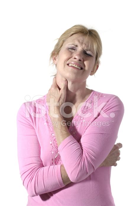 Woman With Severe Neck Pain 6 Stock Photo Royalty Free Freeimages