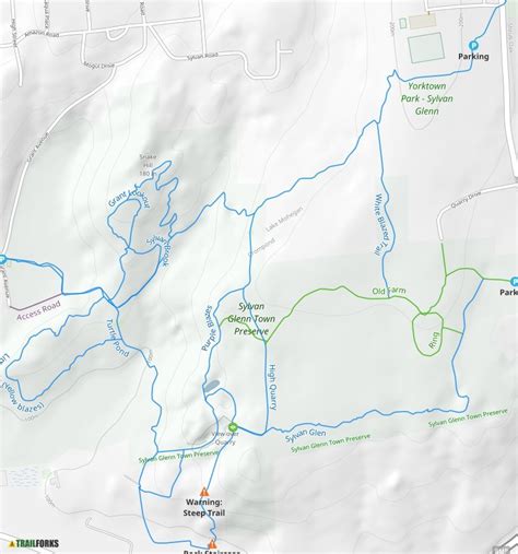 Sylvan Glen Park Preserve Yorktown Hiking Trails Trailforks
