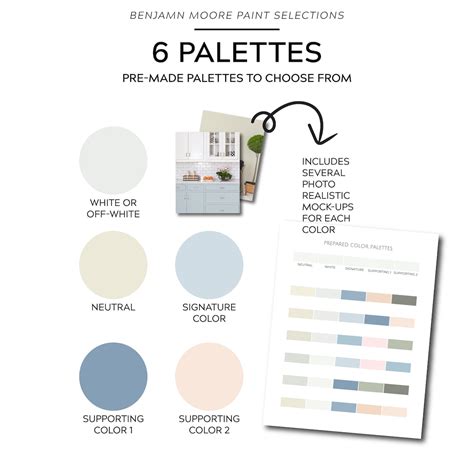 Benjamin Moore French Blue Paint Color Palette For Home Etsy
