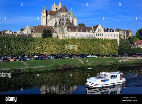 Auxerre Cathedral Saint Etienne Auxerre Yonne Department Burgundy