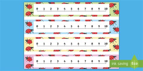 Free Ladybird Number Line 0 10 Linsegnante Ha Fatto