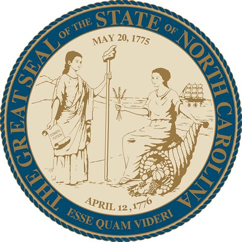 Seal Of North Carolina Alternate Clipart Free Download Transparent