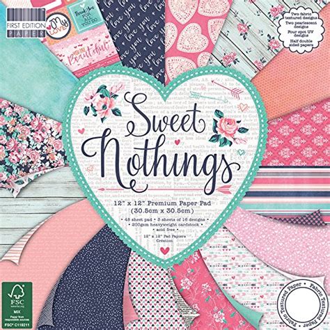 Trimcraft First Edition Sweet Nothings Premium Paper Pad 12x12 48