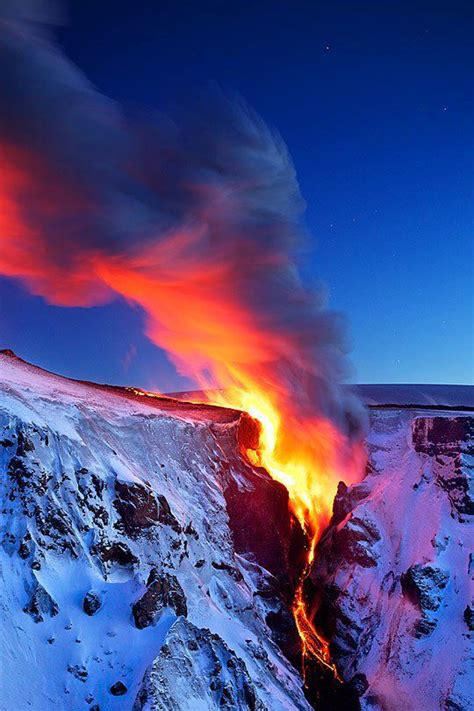 Lava Falls Volcano Iceland Photo On Sunsurfer