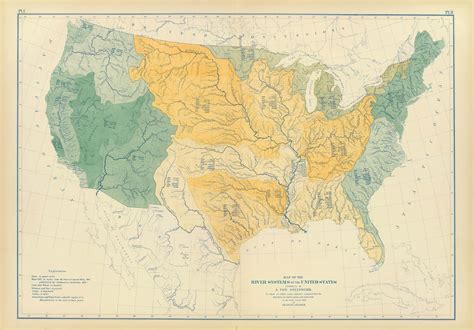 United States Map 1870