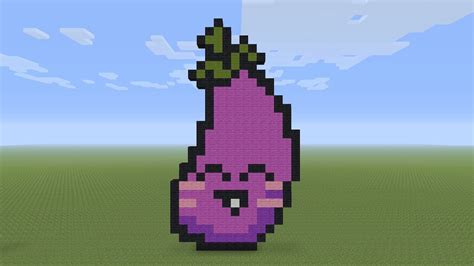 Minecraft Pixel Art - Kawaii Eggplant - YouTube The anime pixel art projects was contributed by gheartkhael on sep 15th, 2020.