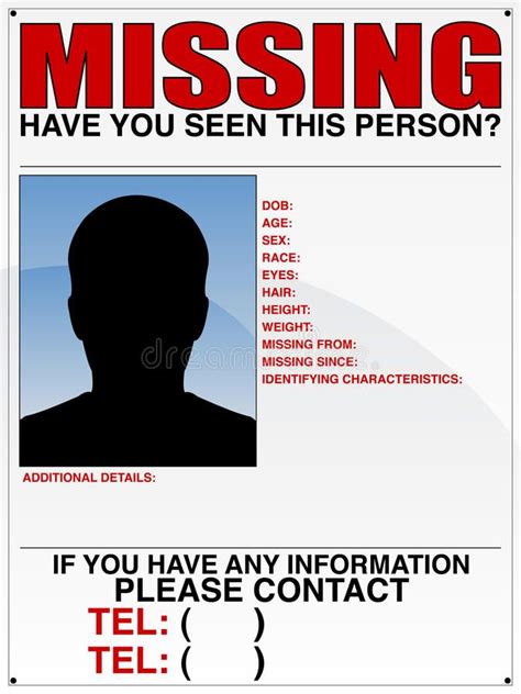 a missing person poster is shown with the caption if you have any information please contact