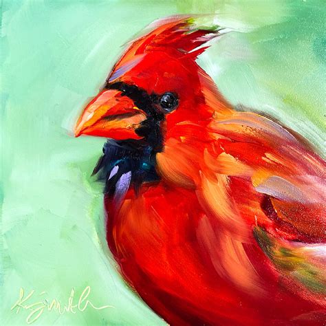Cardinal Oil Painting Demo — Kim Smith Fine Art Contemporary Fine Art