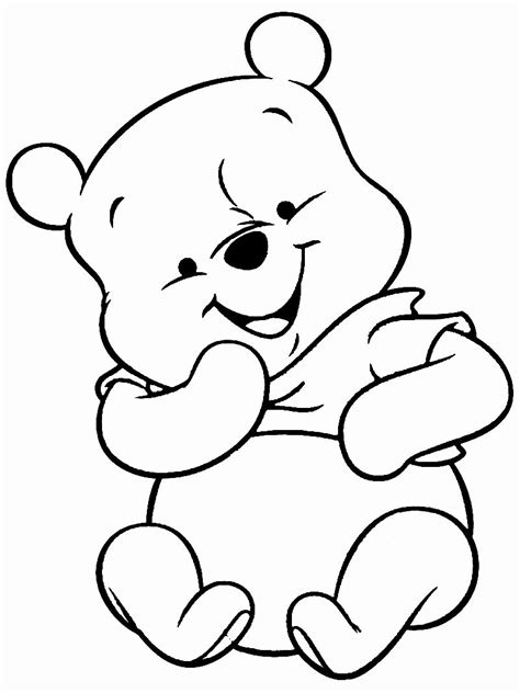 Baby Winnie The Pooh Coloring Sheets In 2020 Winnie The Pooh Drawing