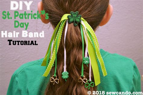 Sew Can Do Diy St Patricks Day Hair Ribbon Accessory