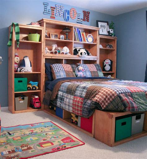 Bookcase headboard bedroom suites black wooden queen bed. 40 Easy DIY Bookshelf Plans | Guide Patterns