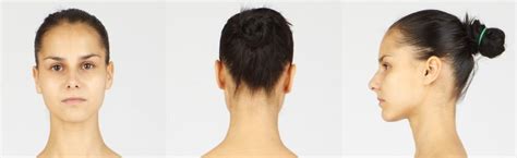 Womans Face Front Back And Side Views 3dsk Face Angles Hair