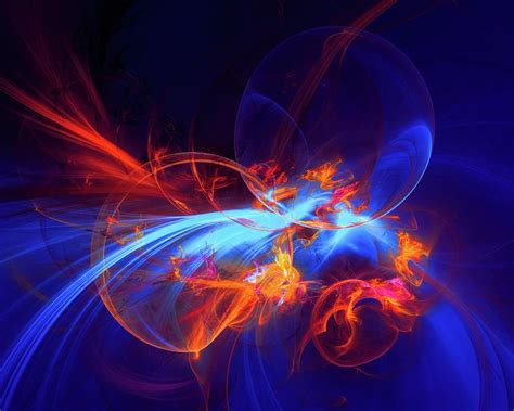 Fire And Ice By Marfffa Art Fire And Ice Abstract Digital Art Art