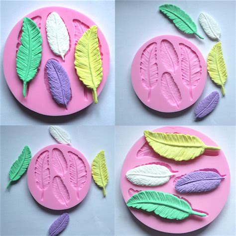 They are great for anyone who is just becoming familiar with the basic fondant techniques. Silicone 3D Feather Fondant Mold Cake Decoration DIY Mold ...