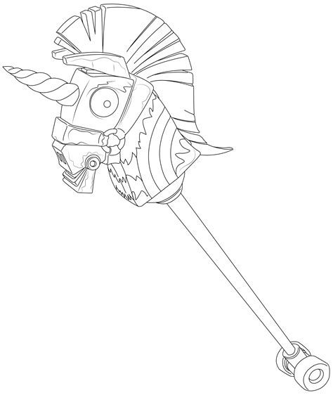Fortnite Pickaxe Free Colouring Pages