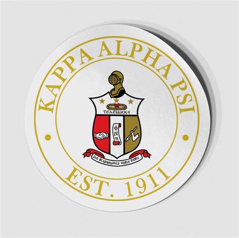 Kappa Alpha Psi Circle Crest Shield Decal Sale 695 Greek Gear®