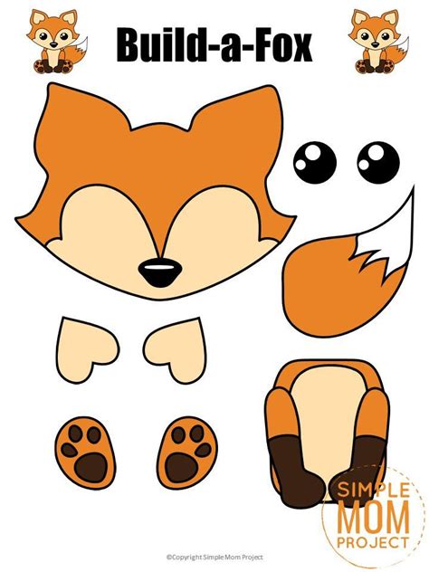 Build A Fox Craft For Kids With Free Printable Fox Templates Fox