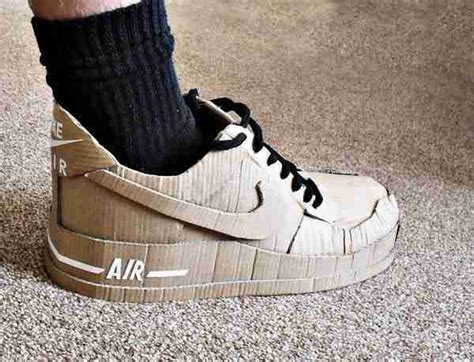 Nike Air Shoes Made Up Of Cardboard