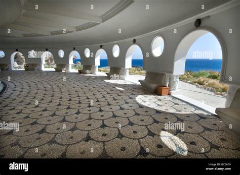 Kalithea Thermal Spa Rhodes The Rotunda With Ornate Pebble Mosaic Floor In Traditional Greek