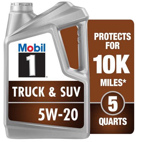 Mobil 1 Truck And Suv Full Synthetic Motor Oil 5w 20 5 Qt