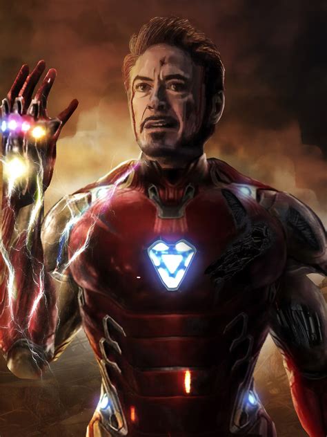 Endgame Iron Man Tony Stark Infinity Stones 8k Tony Stark End