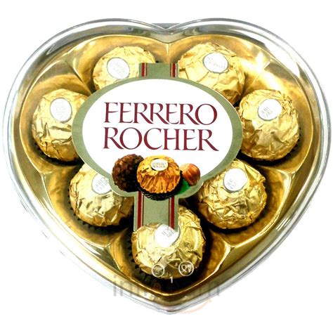 Cute heart shaped box with handles for easy grip. Ferrero Rocher Chocolates - 8 Pcs in Heart Shape Box: Buy ...