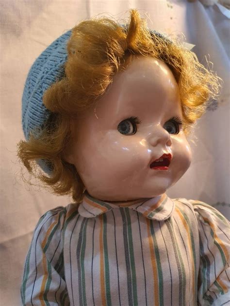 vintage 1950s pedigree doll with flirty eyes bent legged etsy