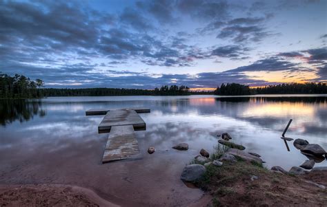 Photo Of Lake During Sunset Orsa Sweden Hd Wallpaper Wallpaper Flare