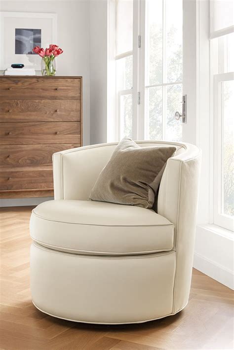 It features a classic scandinavian design with modern materials for a great. Otis Leather Swivel Chair - - Modern Living Room Furniture ...